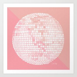 Disco Ball – Blush Art Print