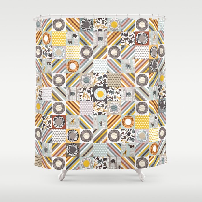 urban jungle squares Shower Curtain