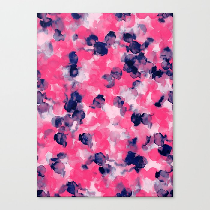 Filigree (Pink  & Indigo) Canvas Print