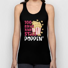 Days Of School 100th Day 100 Popcorn Popping Unisex Tank Top