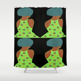 Woman At The Meadow Vintage Dark Style Pattern 50 Shower Curtain
