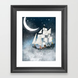 a nautical adventure (above the clouds) Framed Art Print