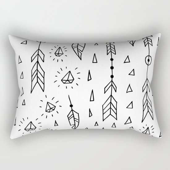 Diamonds, arrows & feathers Rectangular Pillow