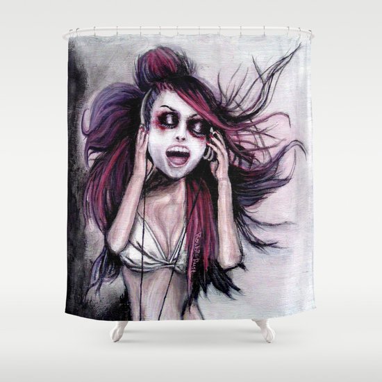 LISTEN TO MUSIC Shower Curtain