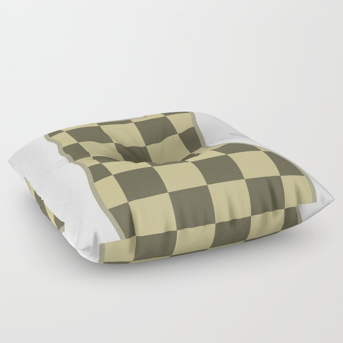 Checked cat meow 2 Floor Pillow