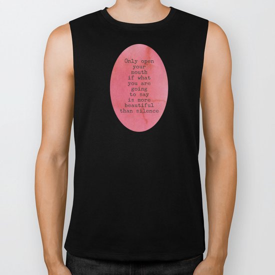 The Beauty of Silence Biker Tank