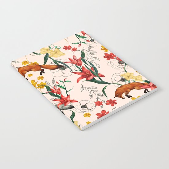 Floral Fox Notebook