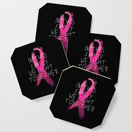 Family Breast Cancer Awareness Coaster