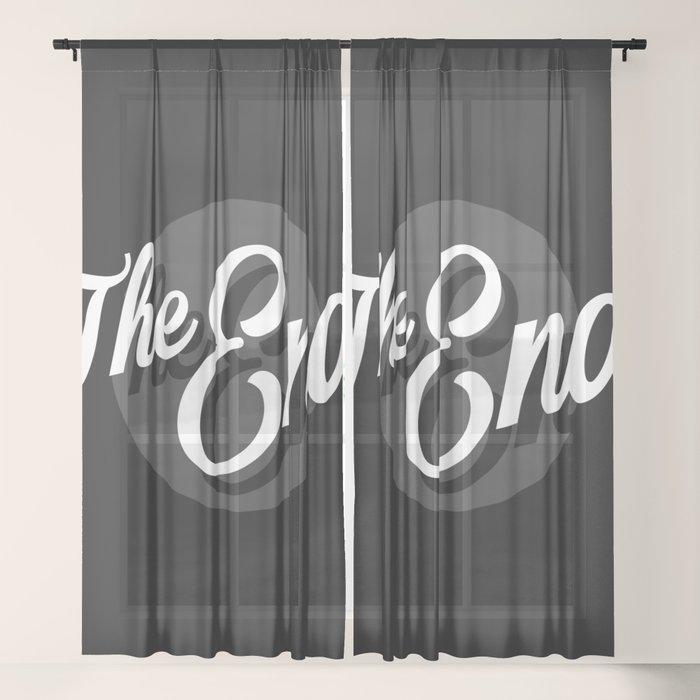 The End Vintage Cinema Sheer Curtain By Dellan Society6