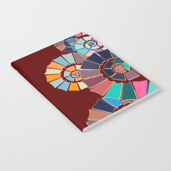 Spiral Symphony-Maroon Notebook