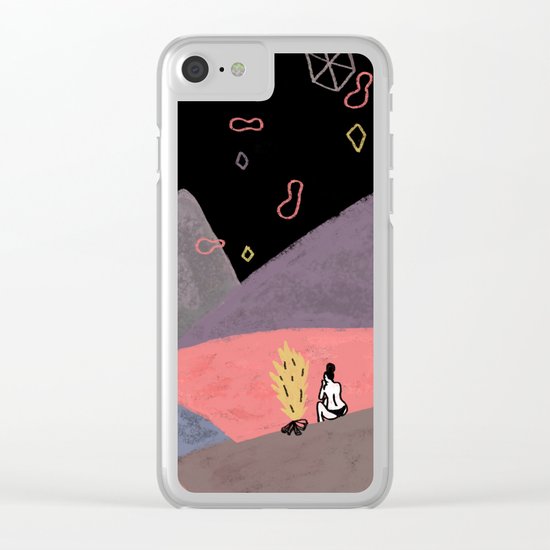 Mountain Girl Clear iPhone Case