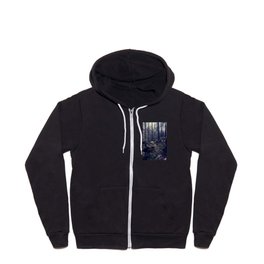 Drama on a Winter Nature Trail. Zip Hoodie