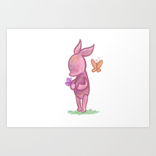 Spring Piglet Art Print