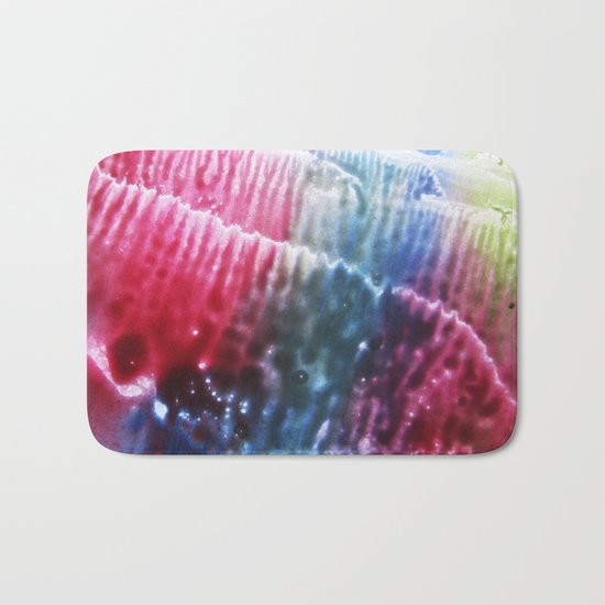 abstract composition of red and blue colours Bath Mat
