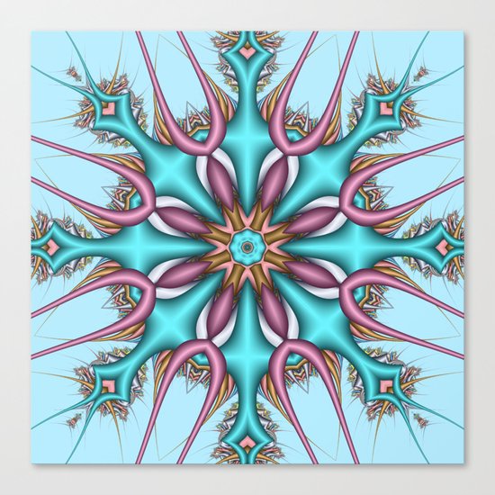 Pastel Pattern Kaleidoscope with optical effects Canvas Print