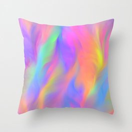 Neon Flow Nebula #1 Throw Pillow