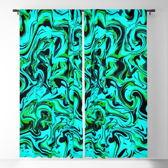 Green Glow Marble Blackout Curtain