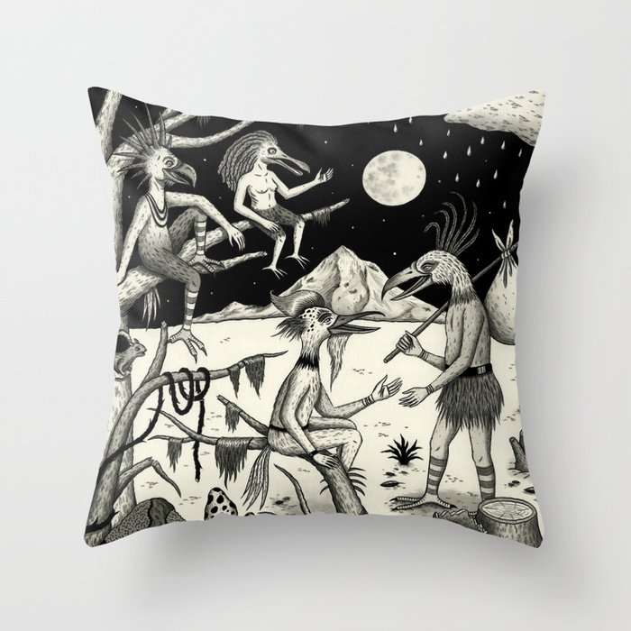 Welcomed Into the Fold By Other Strange Birds Throw Pillow