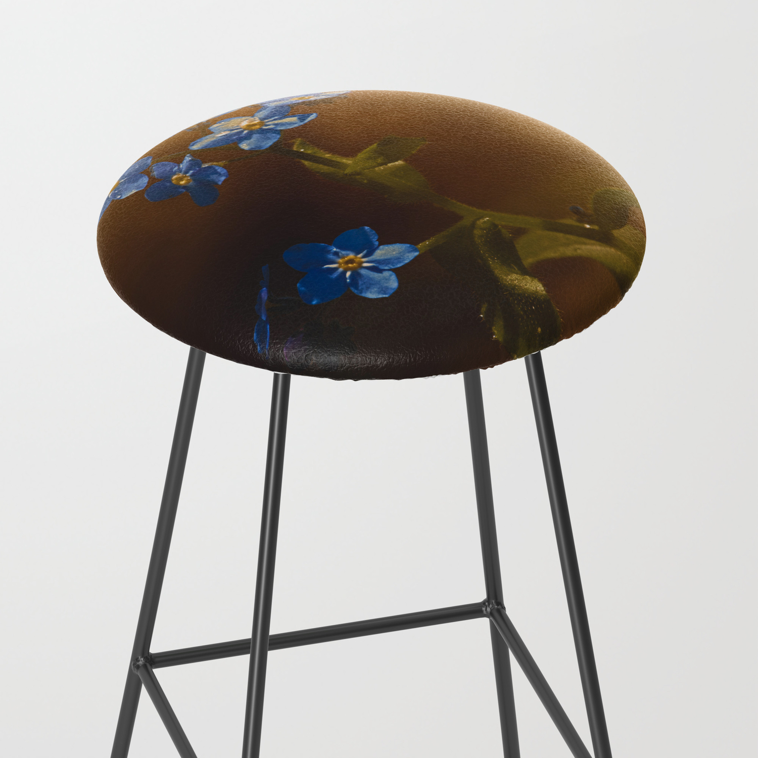 Woodland Forget Me Not Bar Stool By Boborsillo Society6