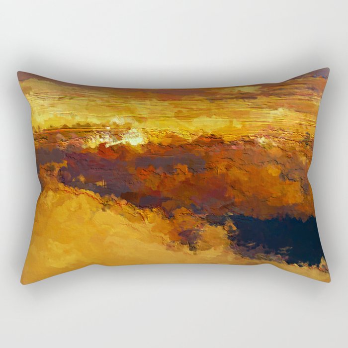 Golden sunrise Rectangular Pillow