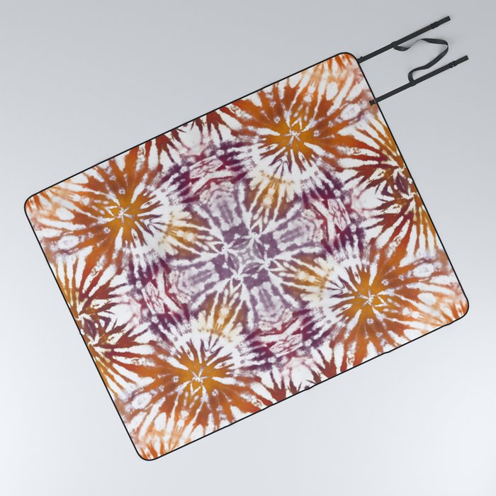 Hippy TieDye Pattern Picnic Blanket