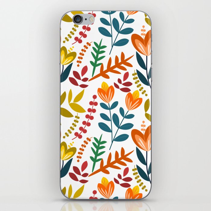 colorful flower seamless pattern iPhone Skin