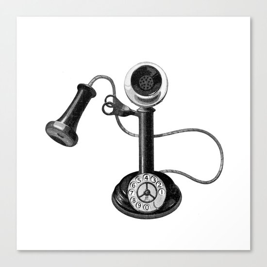 Old telephone Canvas Print