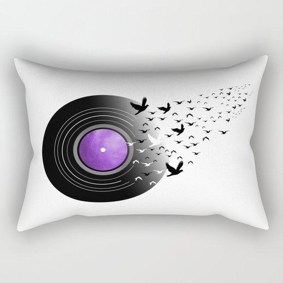 Doves Cry Record Rectangular Pillow
