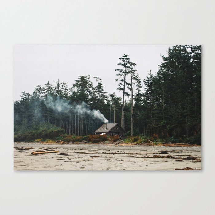 Just A Little cabin in the woods Canvas Print