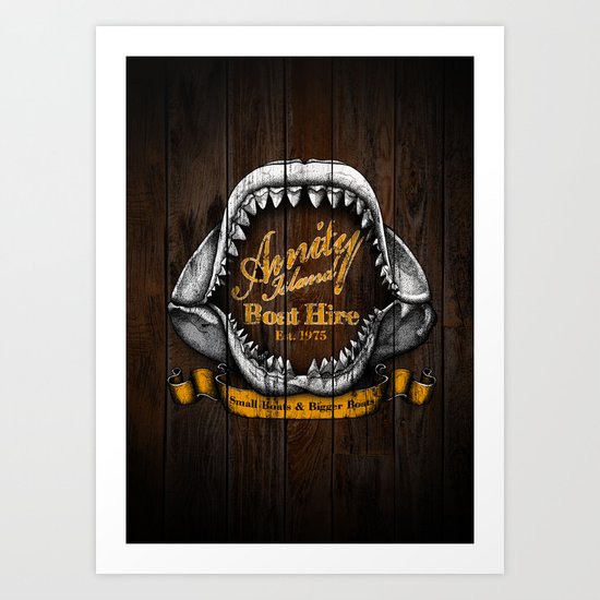 Amity Island Boat Hire Art Print