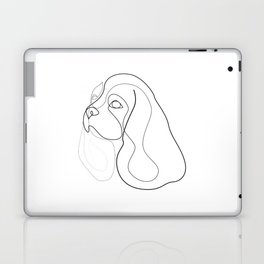 King Charles Cavalier - Spaniel - one line drawing Laptop Skin