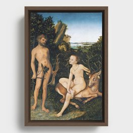 Lucas Cranach Apollo and Diana (1530)  Framed Canvas