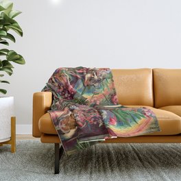 In The Garden Of Earthly Delights - by BEDELGEUSE Throw Blanket