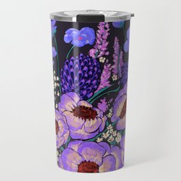 floral purple Travel Mug