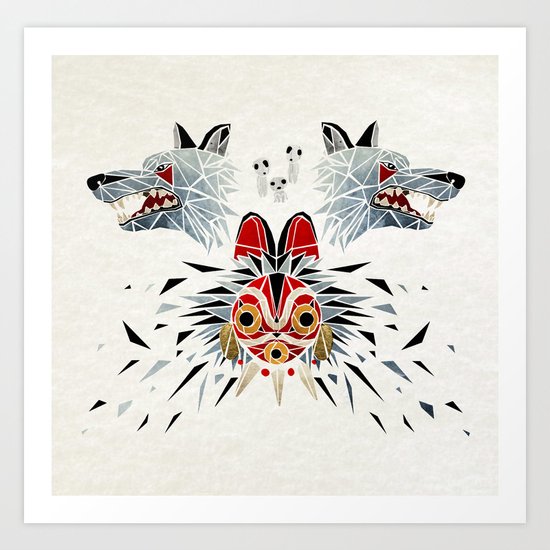 mononoke princess Art Print