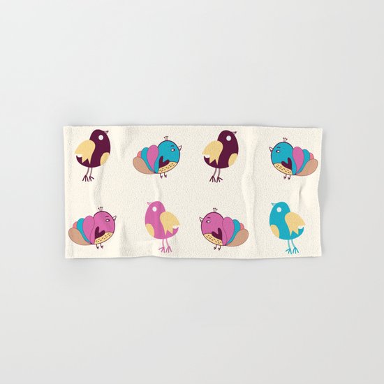 Cute Birds Pattern Hand & Bath Towel