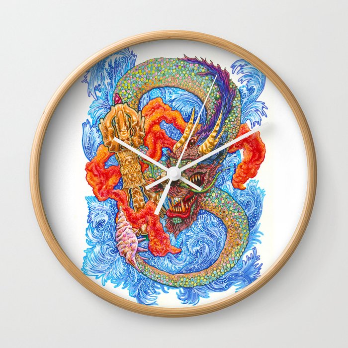 Dragon and the Vajra Wall Clock