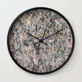 Jackson Pollock (American,1912-1956) - Title: Number 1 LAVENDER MIST - Date: 1950 - Style: Action painting (Drip period) - Abstract Expressionism - Medium: Oil, Enamel & Aluminum Paint on canvas - Digitally Enhanced Version (2000dpi) - Wall Clock | Pollockmasterpiece, Actionpainting, Aluminumpaint, Pollock, Numberone1950, Enamel, Painting, Digitallyenhanced, Jacksonpollockmist, Americanpainter 