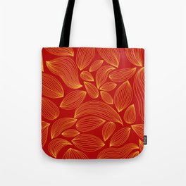 Red & Gold Abstract Tote Bag