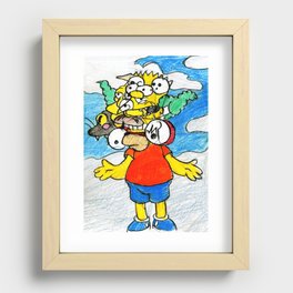 Yellow Nightmare Recessed Framed Print