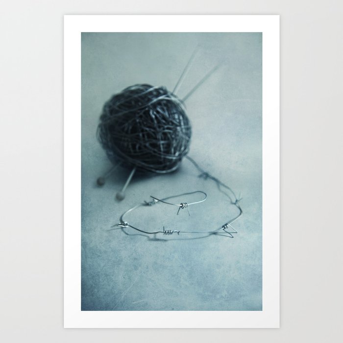 Let's knit a bit Art Print