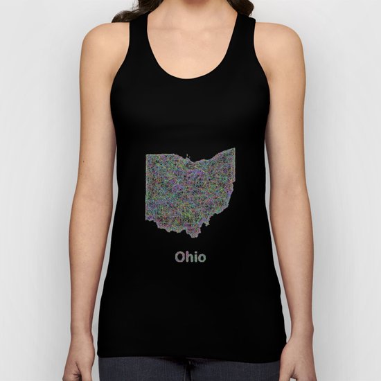 Ohio map Unisex Tank Top