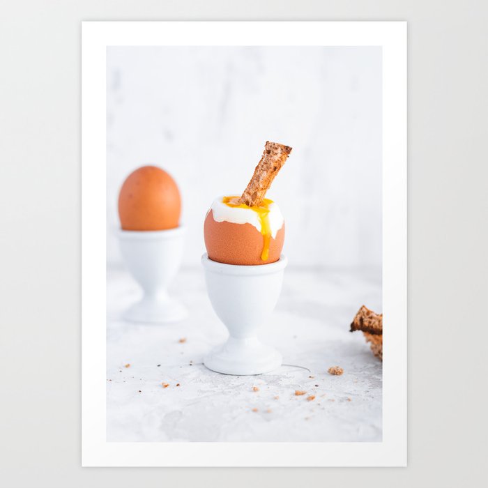 Boiled egg and soldiers Art Print