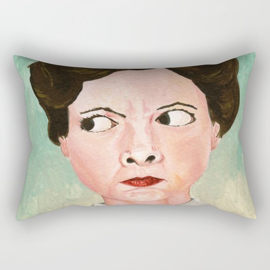 Miss Unbelievably Angry Rectangular Pillow