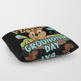 Birth Born Groundhog Rodent Happy Groundhog Day Floor Pillow