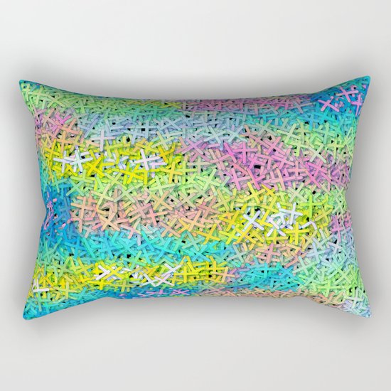 A pile of colorful joy Rectangular Pillow