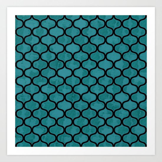Watercolor Lovely Pattern VVXIV Art Print