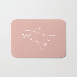 GEMINI Pastel Pink – Zodiac Astrology Star Constellation Bath Mat