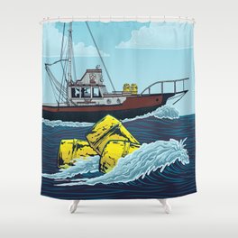 Jaws: Orca Illustration Shower Curtain
