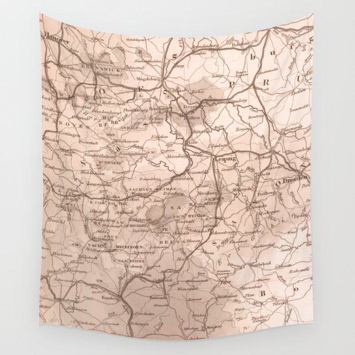 Vintage Germany Europe Map Wall Tapestry